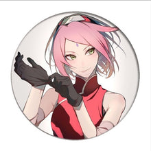 Load image into Gallery viewer, 1pcs Naruto Cosplay Badge Uchiha Sasuke Itachi Brooch Pin Hatake Kakash Cute Collection Badge for Backpack Clothes