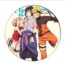Load image into Gallery viewer, 1pcs Naruto Cosplay Badge Uchiha Sasuke Itachi Brooch Pin Hatake Kakash Cute Collection Badge for Backpack Clothes