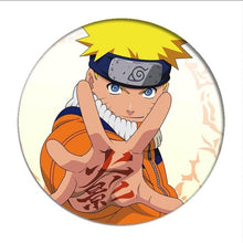 Load image into Gallery viewer, 1pcs Naruto Cosplay Badge Uchiha Sasuke Itachi Brooch Pin Hatake Kakash Cute Collection Badge for Backpack Clothes