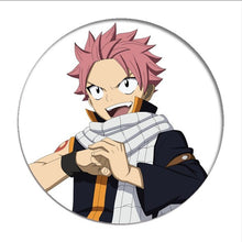 Load image into Gallery viewer, 1pcs Anime Fairy Tail Cosplay Badge Cartoon Natsu Lucy Brooch Pins Collection bags Badges for Backpacks Clothes Decoration
