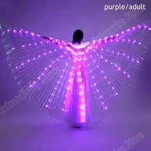 Load image into Gallery viewer, New Wings Sticks Adult Led Isis With Adjustable Belly Dance lamp Props 360 Degrees Accessories Children Open 360 Angle LED Wing