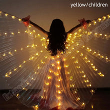 Load image into Gallery viewer, New Wings Sticks Adult Led Isis With Adjustable Belly Dance lamp Props 360 Degrees Accessories Children Open 360 Angle LED Wing