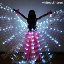 Load image into Gallery viewer, New Wings Sticks Adult Led Isis With Adjustable Belly Dance lamp Props 360 Degrees Accessories Children Open 360 Angle LED Wing